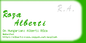 roza alberti business card